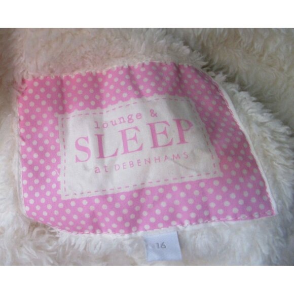 Panda Lounge Sleep Sherpa Hoodie Ears Pouch Pocket Debenhams Ladies 16 GUC - Picture 6 of 16
